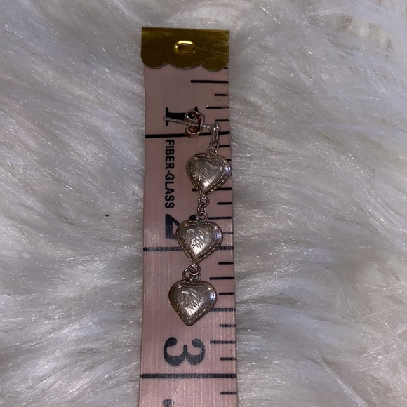 Sterling Silver Dangling Heart Earrings - Picture 16 of 17
